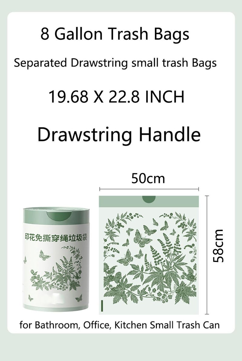 YYaaloa 6-8 Gallon Small Trash Bags No-Tearing Drawstring 1.1 Mil Thick - 50Count for Bathroom Kitchen Toilet Home Office and Bedroom - Image 4
